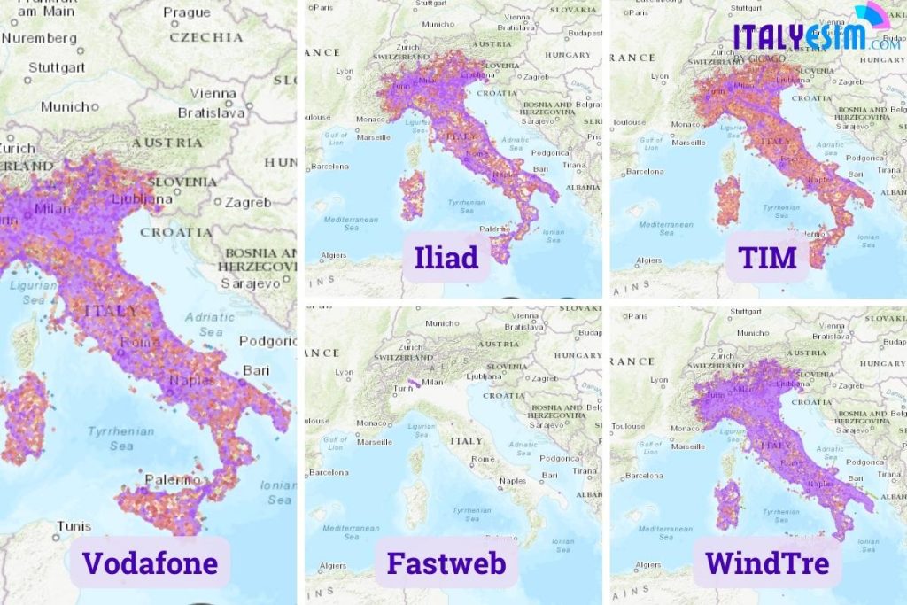 Italy Mobile Operator Coverage