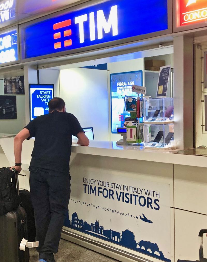 TIM store at Rome Airport